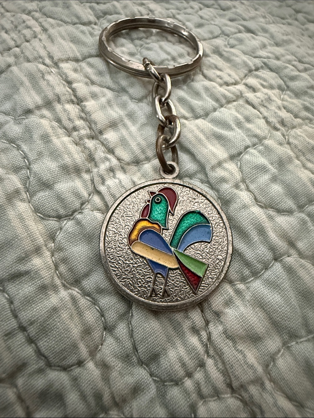 Colorful Enamel Bird Keychain Pendant